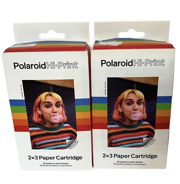 Polaroid Hi-Print - 2X3 Paper Cartridge 2 Pack  40 Sheets NEW - BOX DAMAGE