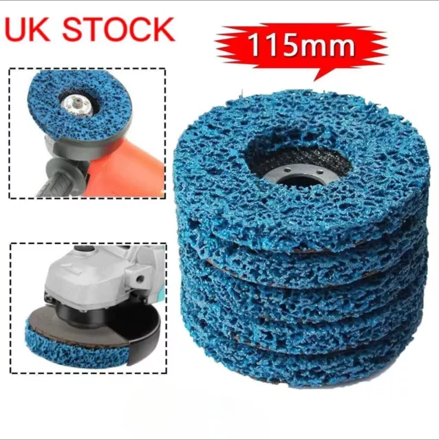 5/10/20x4.5" Poly Strip Disc Wheel Paint Rust Removal For Angle Grinder UK