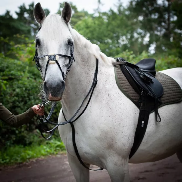 Gallop Economy Leather Running Martingale, Havana, Pony Size