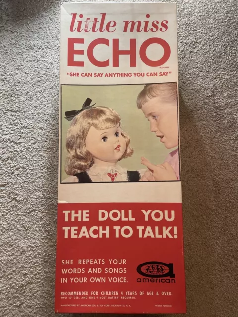 Vintage 1960'S Doll ~ Little Miss Echo 1962 28" American Doll & Toy Corp. #3001