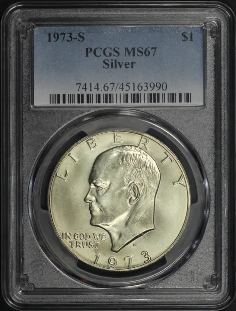 1973-S Eisenhower Silver Ike Dollar PCGS MS-67