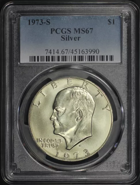 1973-S Eisenhower Silver Ike Dollar PCGS MS-67
