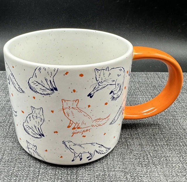 West Elm ASPCA Coffee Mug Juniper Fox 14 Oz Cup Red Fox Retired Rare