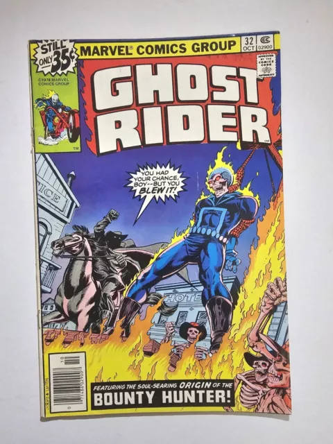 Ghost Rider #32  Marvel Comics 1978  Bronze Age Satan Bounty Hunter