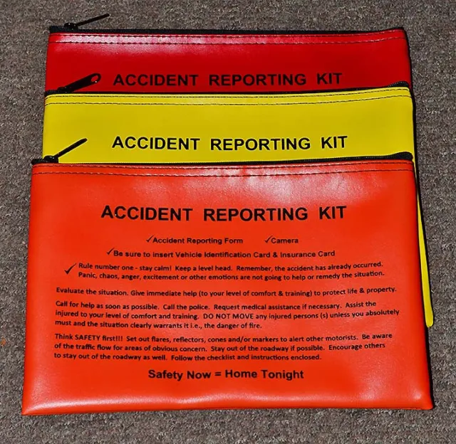Accident Reporting Kit  Automotive Accident Report Bag  Vehicle Accident Report