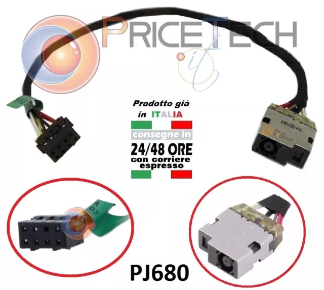 Connettore DC Power Jack con cavo Notebook HP 250 G3 - HP 255 G3 Series