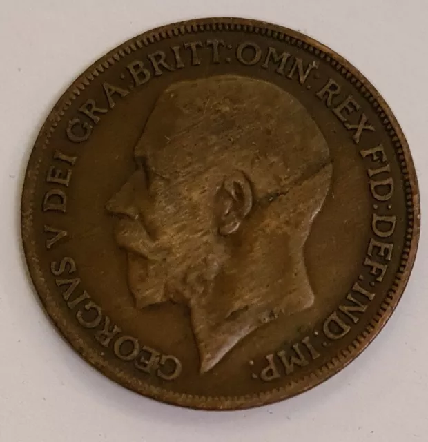 1920 George V - 1d One British Penny 2