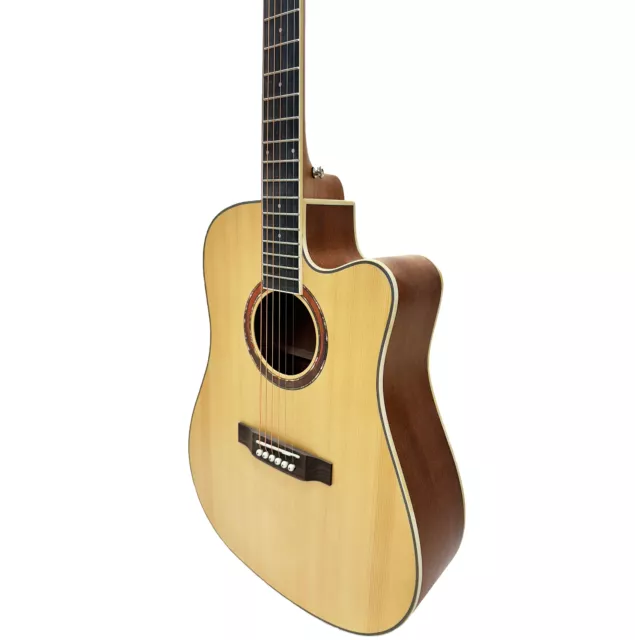 41 Inch Acoustic Guitars Full Size Sapele Wood Metal String Powerful Clear sound