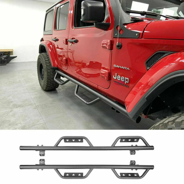 TUBULAR STEEL BOARD Side Step Nerf Bars Running Fit 20182024 Jeep