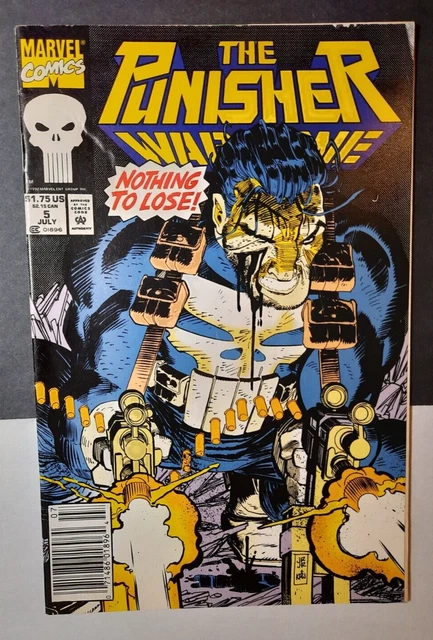 The Punisher War Zone #5 Marvel Comics Group 1992 Comic Book Free Shipping! Look