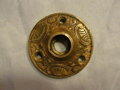 Antique Brass Eastlake Victorian Doorknob Plate Rosette  (B)