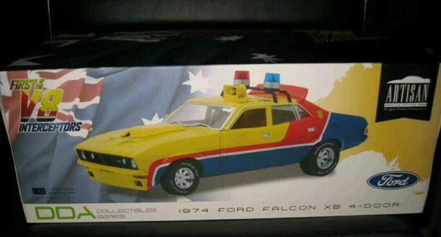 Greenlight Voiture Mad Max Ford Falcon XB Police V8 Interceptor 1974 En Métal Au 1/18 - Foto 4