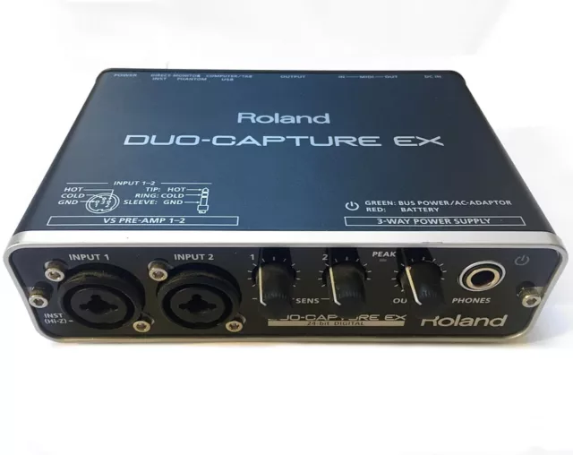 Roland UA-22 DUO-CAPTURE EX Audio MIDI Interface 24 Bit Digital