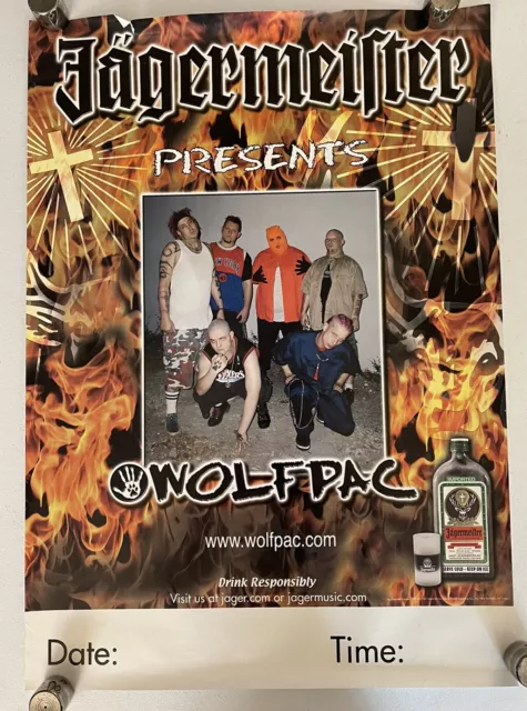 Wolfpac - Jagermeister Promo Poster 19x27 cKy the bloodhound gang juggalo jager