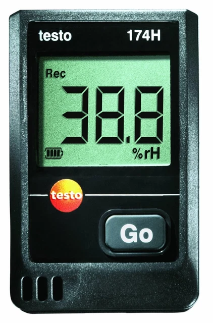 Testo 174H 2-Channel Temperature/Humidity Data Logger with wall holder