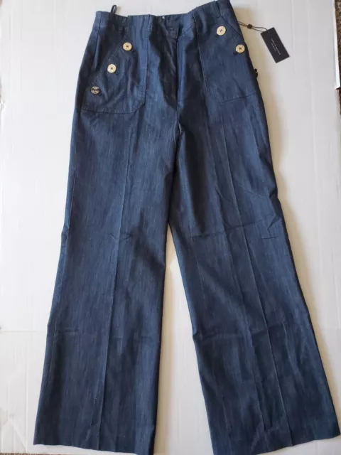 Tommy Hilfiger Women Blue Sailor Pants Size 10 NWT