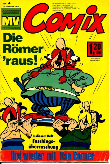 MV Comix  Heft 4  1972  Mickyvision Ehapa Z2 mit Asterix-Klub Gutschein