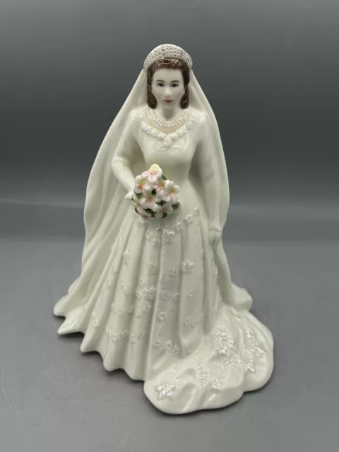 ROYAL WORCESTER QUEEN Elizabeth II Diamond Wedding Anniversary Figurine ...