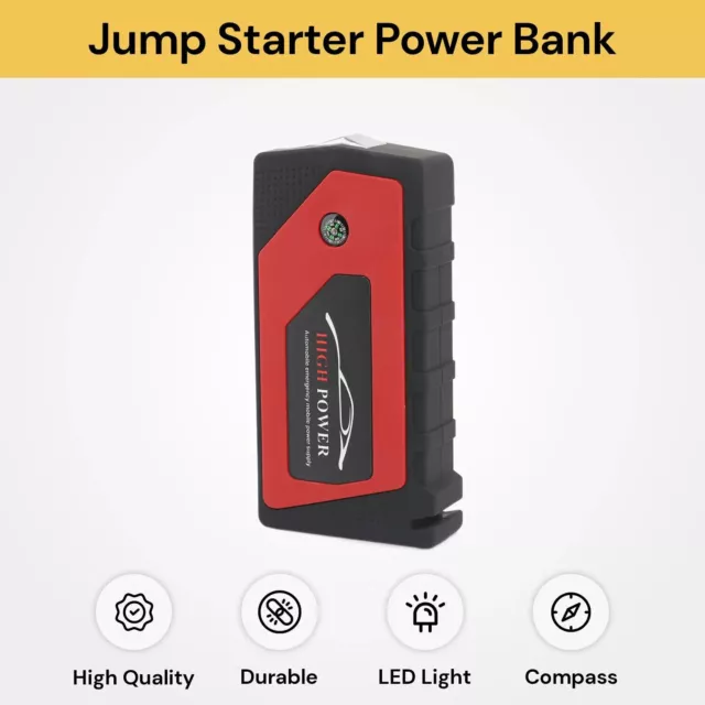 18000mAh Car Jump Starter Booster Battery Power Bank Pack Charger Portable 4Port 2