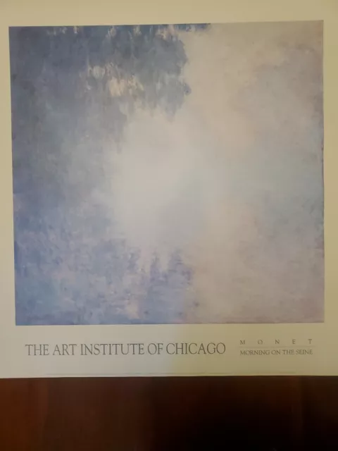 1989 MONET Morning On The Seine Poster–The Art Institute of Chicago