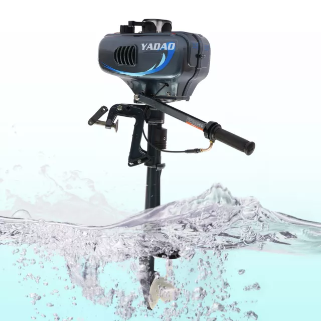 2 Stroke 3.5 HP Outboard Motor Inflatable Fishing Boat Engine Water Cooling CDI