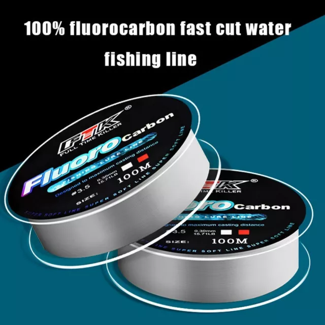 Transparent Fluorocarbon Fishing Lure Line 100M 4 1334 32LB Carbon Fiber Leader