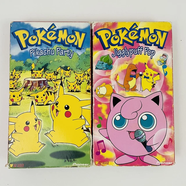VINTAGE POKEMON VHS Lot Pikachu Party and Jigglypuff Pop Anime Cartoon ...