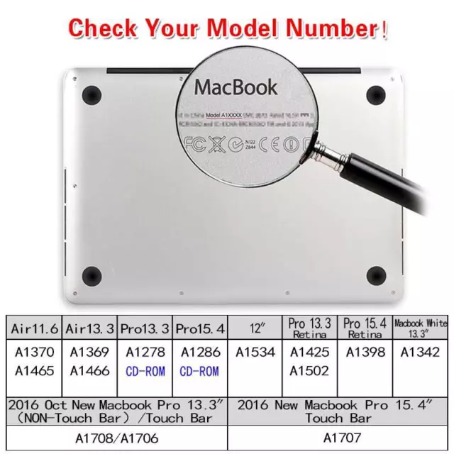 Brandneue Hülle Cover + Tastatur Skin für Apple MacBook Air Pro 11 12 13 15 16 Zoll 2