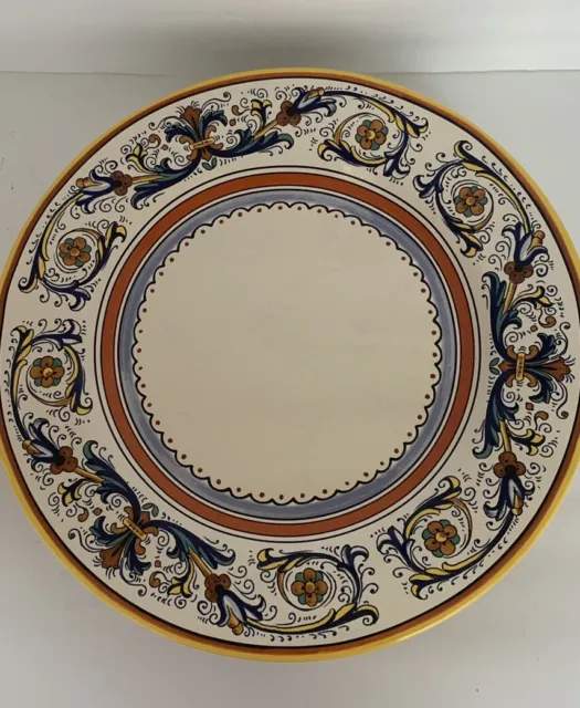Lot Of 3 Ceramica Nova Deruta Ricco Dinner Plates 11 5/8" Plates Made In Italy