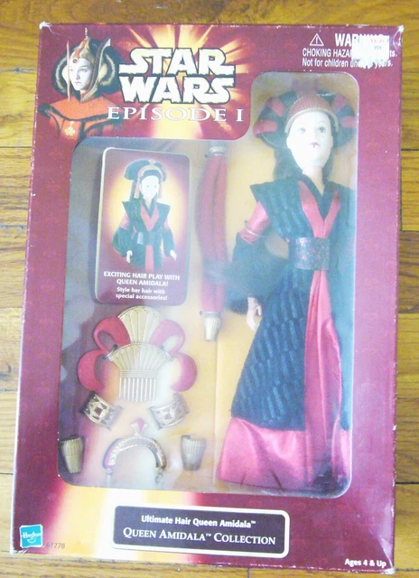 Vintage NEW Star Wars Queen Amidala  Episode I,Ultimate Hair,12" Doll 4+
