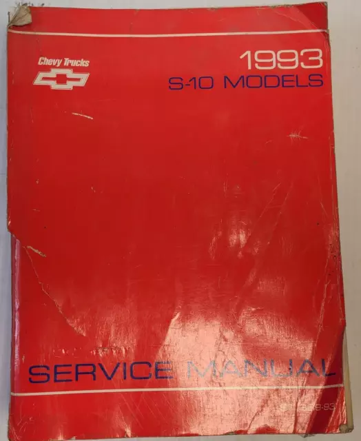 1993 Chevrolet S10 Pickup General Motors Shop Service Manual ST369-93