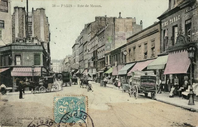 CPA - Paris - Rue de Meaux 1906