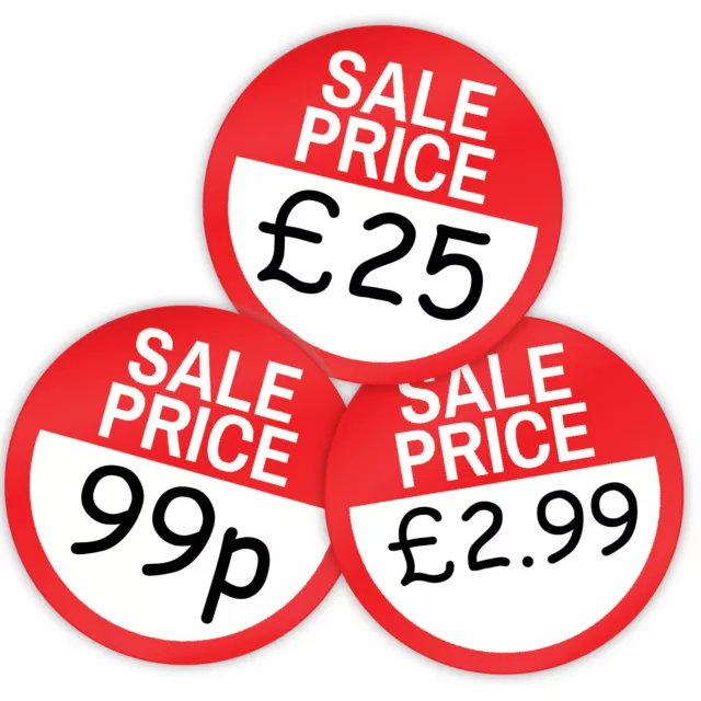 144 Sale Price Point / Reduced Labels / Shop Stickers - Red 3