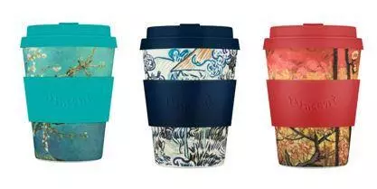 12oz 350ml Reusable Ecoffee Cup Eco-Friendly PLA Vincent Van Gogh Coffee Cup