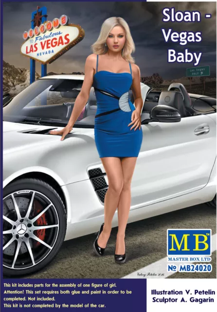 Mw22 Masterbox 24020 Dangerous Curves Series, Sloan - Vegas Baby 1-24 Figure