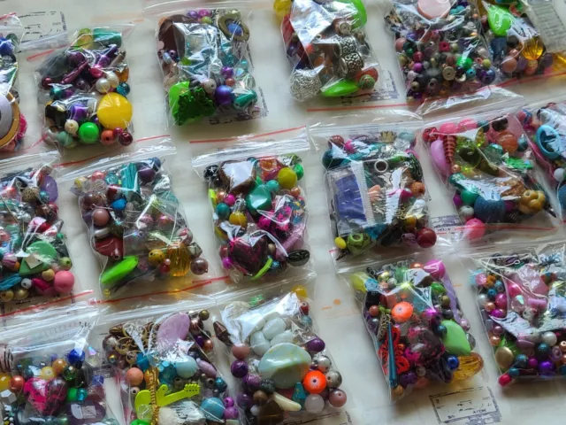 1 Bag Bead Soup Lot 2oz Destash Jewelry Making Design Mixed Assorted Crafts DIY