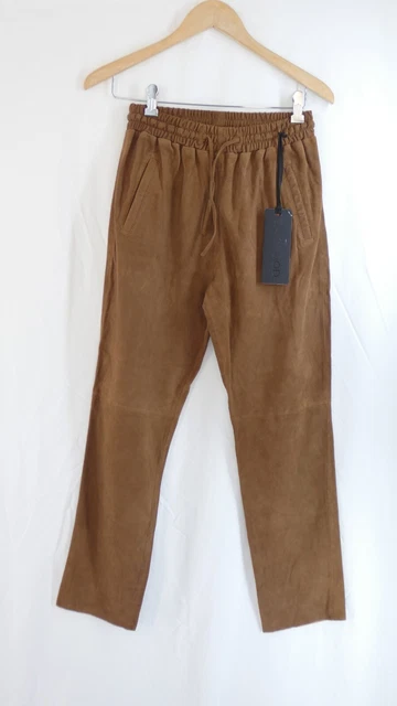 Oakwood Trousers Goat Suede Leather Jogpants Jogger Gift 63642 Tan M BNWT