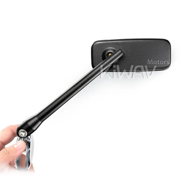 Rétroviseurs noir ClassicPlus base chromé pour Ducati 1199 1299 Panigale ε