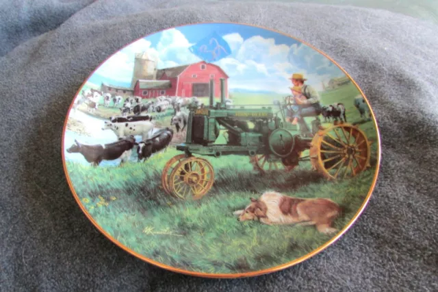 Danbury Mint Days of Splendor Farmland Memories John Deere Tractor LE Plate