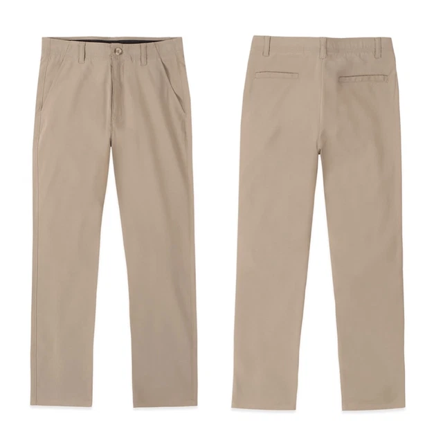 Chaps Boy's Approved Uniform Tan Flat Front Khaki Chino Pants Size 10Husky