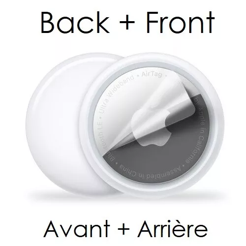 Lot de 2 Films de Protection Souple Ultra Fin pour Apple AirTag Hydrogel Av.+Ar.