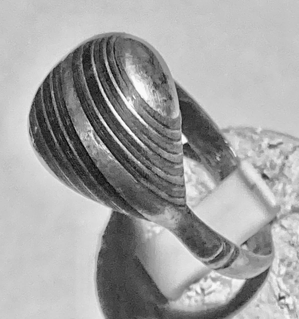 Bague Moderniste Scandinave En Argent 925 - Taille 59 - Bijou D'artiste Occasion