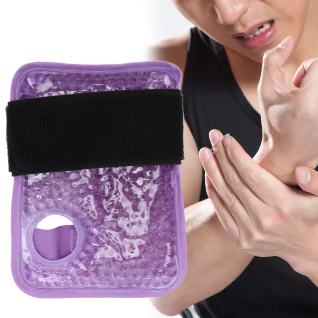 (violet) Poignet Ice Pack Wrap Réutilisable Hot Et Cold Therapy Gel Soulagement