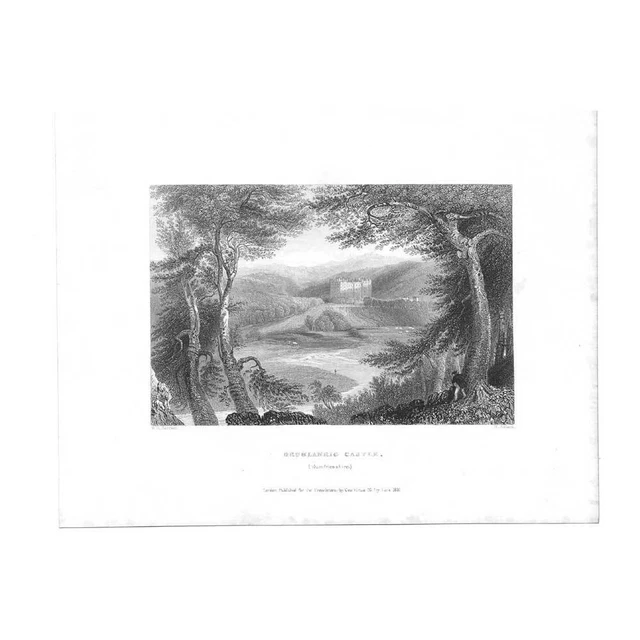 Drumlanrig Castle, Dumfriesshire - Antique Engraved Print 1839