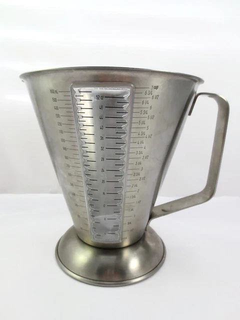Amco 18/8 Stainless Steel 2 Quart Measuring Cup Pitcher Spout 52 oz