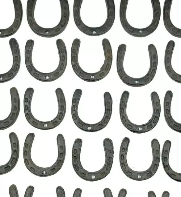 Tiny Cast Iron Lucky Horseshoes Western Craft Rustic Ranch Home Decor  Set 25