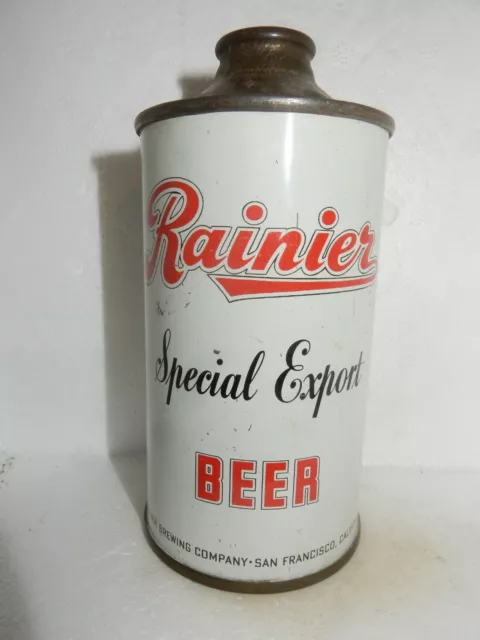 Rainier Special Export Beer Cone Top 180-14   Empty Beercan !!