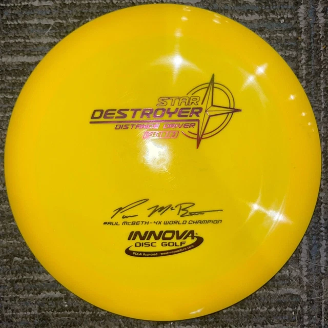 RARE INNOVA STAR Destroyer 4X Paul Mcbeth Disc Golf Driver Yl/Sn 175G