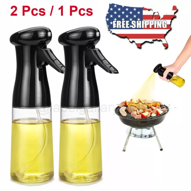 2 Pcs 210ML Olive Oil Sprayer Cooking BBQ Mister Spray Pump Bottle Kitchen US