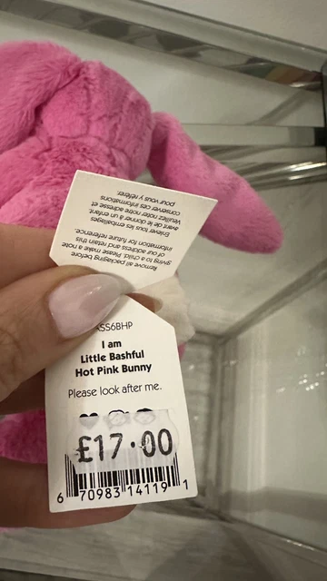JELLYCAT RARE AND Retired Little Bashful Bunny Hot Pink Small BNWT ...